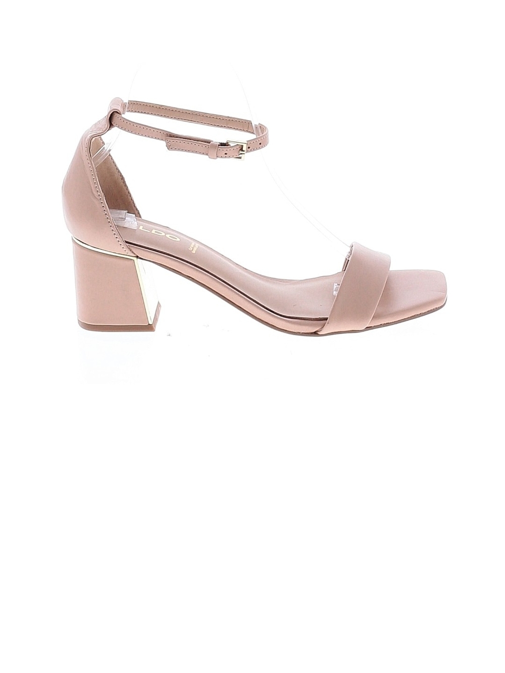 Aldo Ankle-Strap Block Heel Sandals - Nude Pink